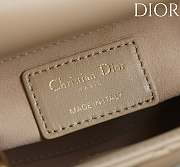Okify Dior Lady Bag With Diamond Buckle In Beige 17x15x7cm - 2
