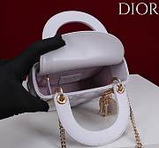 Okify Dior Lady Bag With Diamond Buckle In White 17x15x7cm - 2