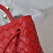 Okify Bottega Veneta Small Andiamo Bag In Red 25x20x10cm - 4
