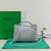 Okify Bottega Veneta Small Andiamo Bag In Light Gray 25x20x10cm - 5