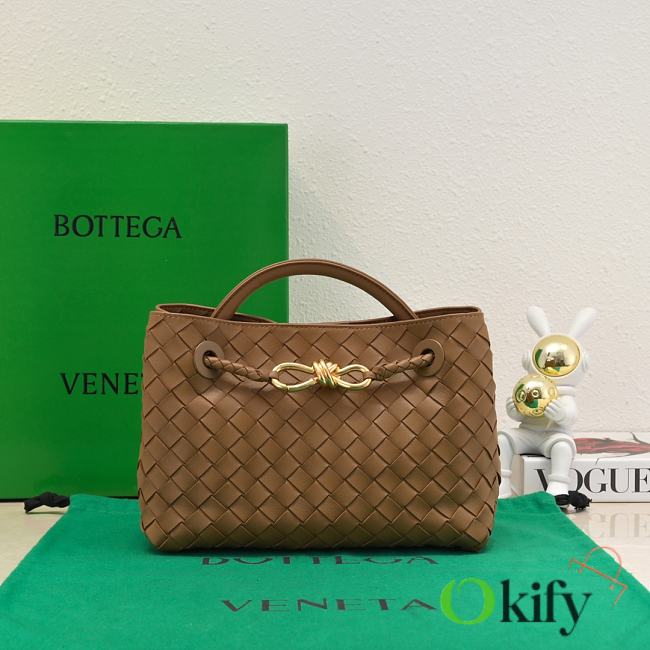 Okify Bottega Veneta Small Andiamo Bag In Brown 25x20x10cm - 1