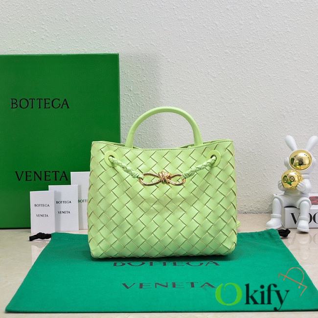 Okify Bottega Veneta Small Andiamo Bag In Bright Green 25x20x10cm - 1