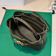 Okify Bottega Veneta Small Andiamo Bag In Dark Olive Green 25x20x10cm - 6