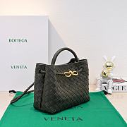 Okify Bottega Veneta Small Andiamo Bag In Dark Olive Green 25x20x10cm - 5