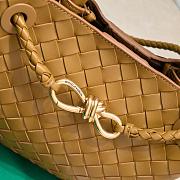 Okify Bottega Veneta Small Andiamo Bag In Brown Caramel 25x20x10cm - 2