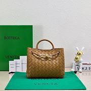 Okify Bottega Veneta Small Andiamo Bag In Brown Caramel 25x20x10cm - 1