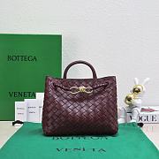 Okify Bottega Veneta Small Andiamo Bag In Dark Red 25x20x10cm - 1