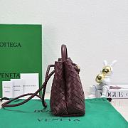 Okify Bottega Veneta Small Andiamo Bag In Dark Red 25x20x10cm - 5