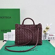 Okify Bottega Veneta Small Andiamo Bag In Dark Red 25x20x10cm - 2