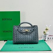 Okify Bottega Veneta Small Andiamo Bag In Dark Gray 25x20x10cm - 1