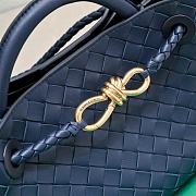 Okify Bottega Veneta Small Andiamo Bag In Dark Blue 25x20x10cm - 3