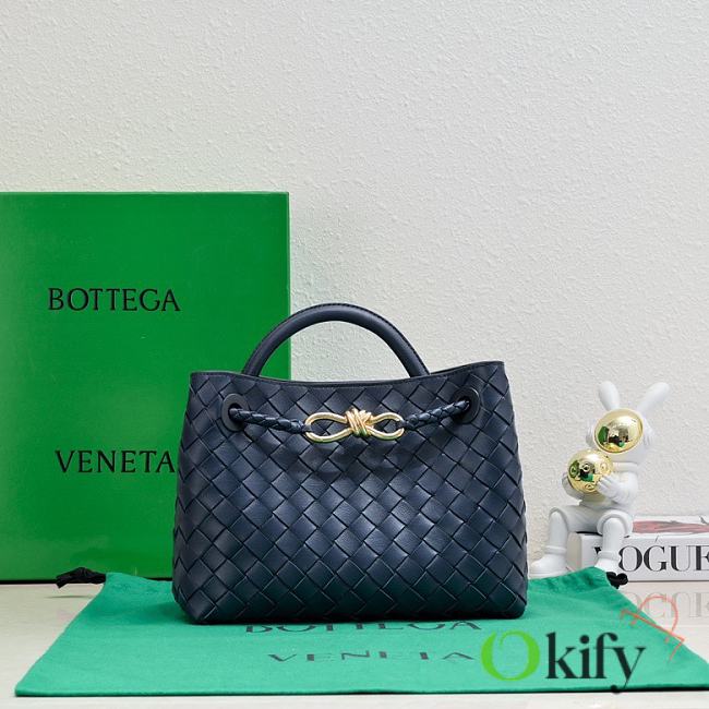 Okify Bottega Veneta Small Andiamo Bag In Dark Blue 25x20x10cm - 1