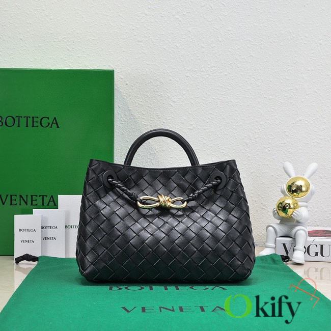 Okify Bottega Veneta Small Andiamo Bag In Black 25x20x10cm - 1