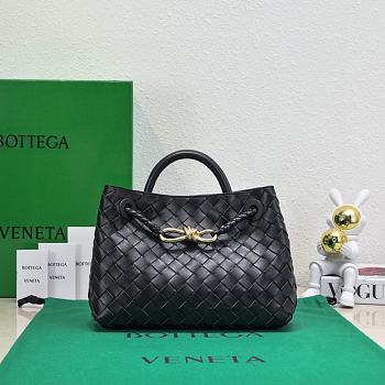 Okify Bottega Veneta Small Andiamo Bag In Black 25x20x10cm