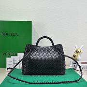 Okify Bottega Veneta Small Andiamo Bag In Black 25x20x10cm - 3