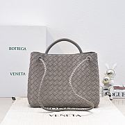 Okify Bottega Veneta Medium Andiamo Bag In Gray 32x24x12cm - 5