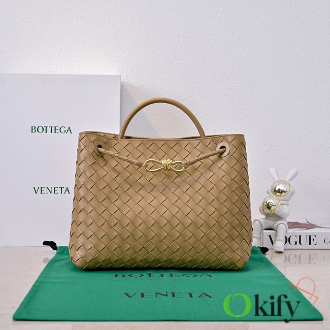 Okify Bottega Veneta Medium Andiamo Bag In Light Brown 32x24x12cm - 1