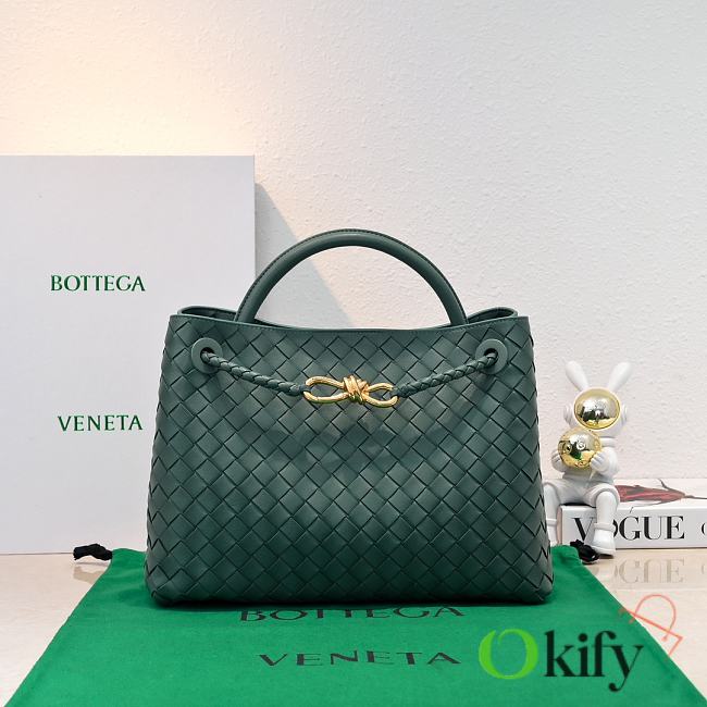 Okify Bottega Veneta Medium Andiamo Bag In Dark Green 32x24x12cm - 1