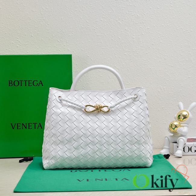 Okify Bottega Veneta Medium Andiamo Bag In White 32x24x12cm - 1