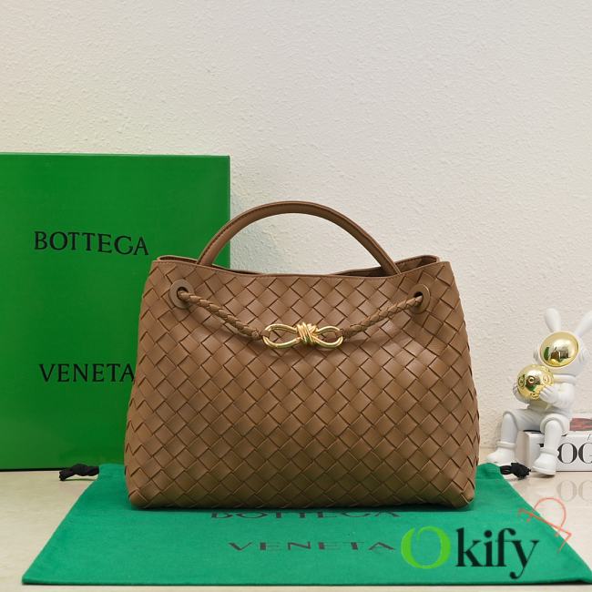 Okify Bottega Veneta Medium Andiamo Bag In Brown 32x24x12cm - 1