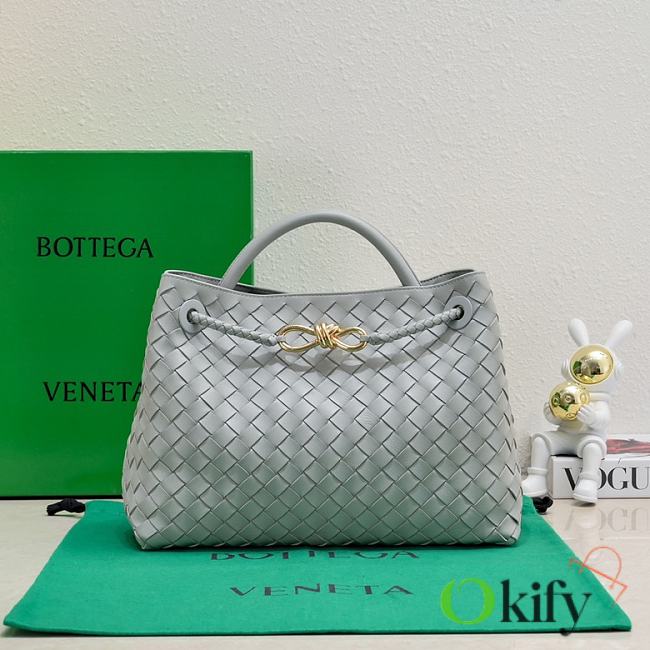 Okify Bottega Veneta Medium Andiamo Bag In Light Gray 32x24x12cm - 1