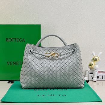 Okify Bottega Veneta Medium Andiamo Bag In Light Gray 32x24x12cm