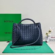 Okify Bottega Veneta Medium Andiamo Bag In Dark Blue 32x24x12cm - 2