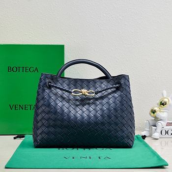 Okify Bottega Veneta Medium Andiamo Bag In Dark Blue 32x24x12cm