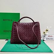 Okify Bottega Veneta Medium Andiamo Bag In Dark Red 32x24x12cm - 2