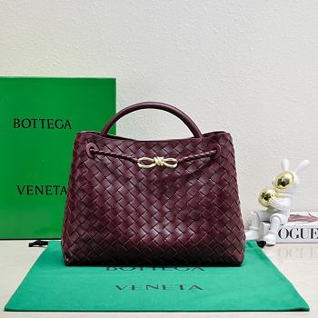 Okify Bottega Veneta Medium Andiamo Bag In Dark Red 32x24x12cm