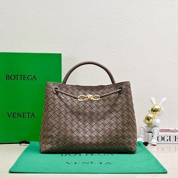 Okify Bottega Veneta Medium Andiamo Bag In Dark Brown 32x24x12cm