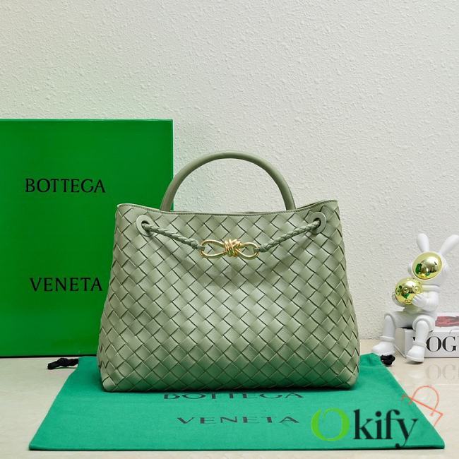 Okify Bottega Veneta Medium Andiamo Bag In Light Green 32x24x12cm - 1