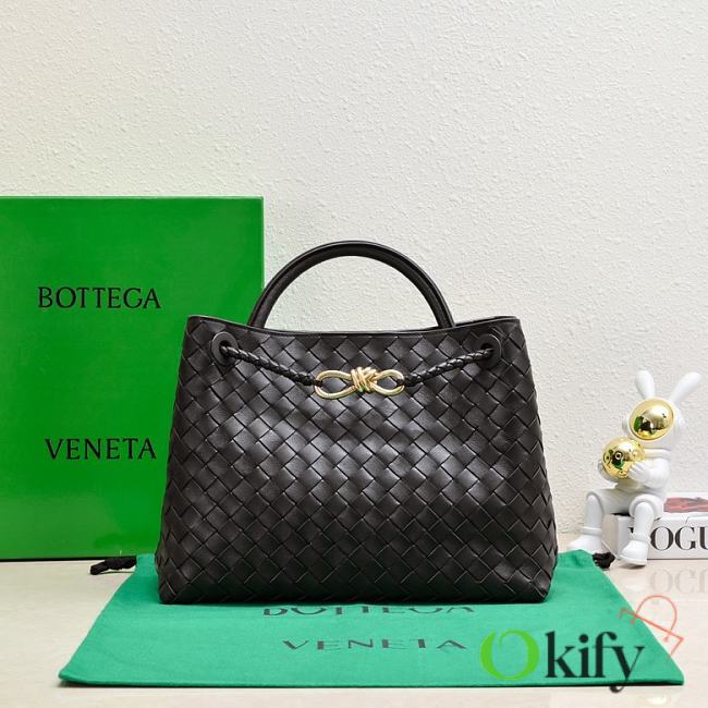 Okify Bottega Veneta Medium Andiamo Bag In Darker Brown 32x24x12cm - 1