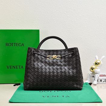 Okify Bottega Veneta Medium Andiamo Bag In Darker Brown 32x24x12cm