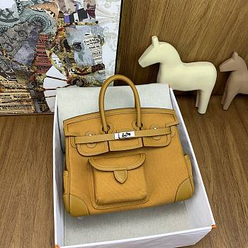 Okify Hermes Birkin Cargo Bag 25cm In Yellow
