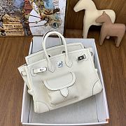 Okify Hermes Birkin Cargo Bag 25cm In White - 5