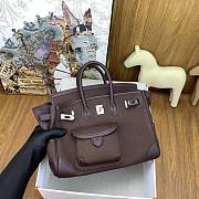 Okify Hermes Birkin Cargo Bag 25cm In Dark Brown - 4