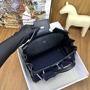 Okify Hermes Birkin Cargo Bag 25cm In Dark Blue And Black - 6