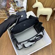 Okify Hermes Birkin Cargo Bag 25cm In White And Black - 3