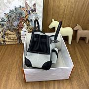 Okify Hermes Birkin Cargo Bag 25cm In White And Black - 2