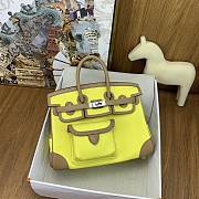 Okify Hermes Birkin Cargo Bag 25cm In Yellow And Brown - 4