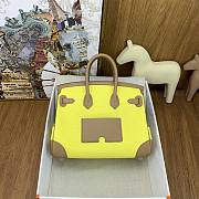Okify Hermes Birkin Cargo Bag 25cm In Yellow And Brown - 3