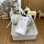 Okify Hermes Kelly Tartan Bag 25cm 25874 - 6