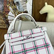Okify Hermes Kelly Tartan Bag 25cm 25874 - 4