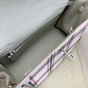 Okify Hermes Kelly Tartan Bag 25cm 25874 - 3