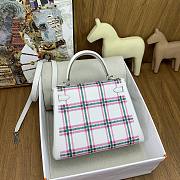 Okify Hermes Kelly Tartan Bag 25cm 25874 - 2