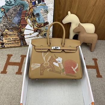 Okify Hermes In And Out Swift Bag In Brown 25cm