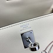 Okify Hermes In And Out Swift Bag In White 25cm - 5