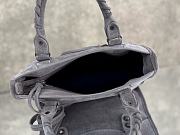 Okify Balenciaga Small Le City Bag In Gray Suede 24x15x10cm - 5