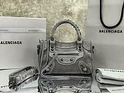 Okify Balenciaga Small Le City Bag In Gray Suede 24x15x10cm - 1